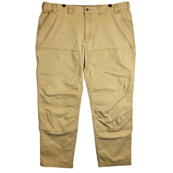 Carhartt Mens 46x32 Relaxed Fit Rugged Flex Canvas Double Front Work Pants - Picture 1 of 10